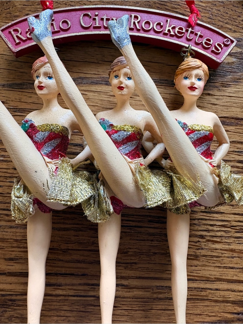 2007 3 Kicking Candy Cane Radio City Rockettes Christmas Ornament- 75th Ann. - Picture 2 of 16
